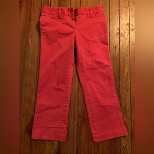 J. Crew coral capris, city fit, size 4